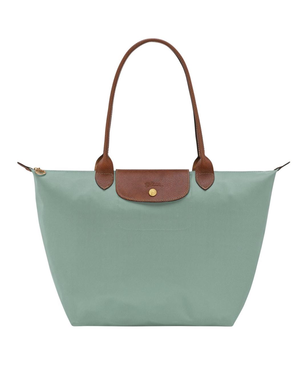 LONGCHAMP Бирюзовая кожаная сумка тоут, фото 1