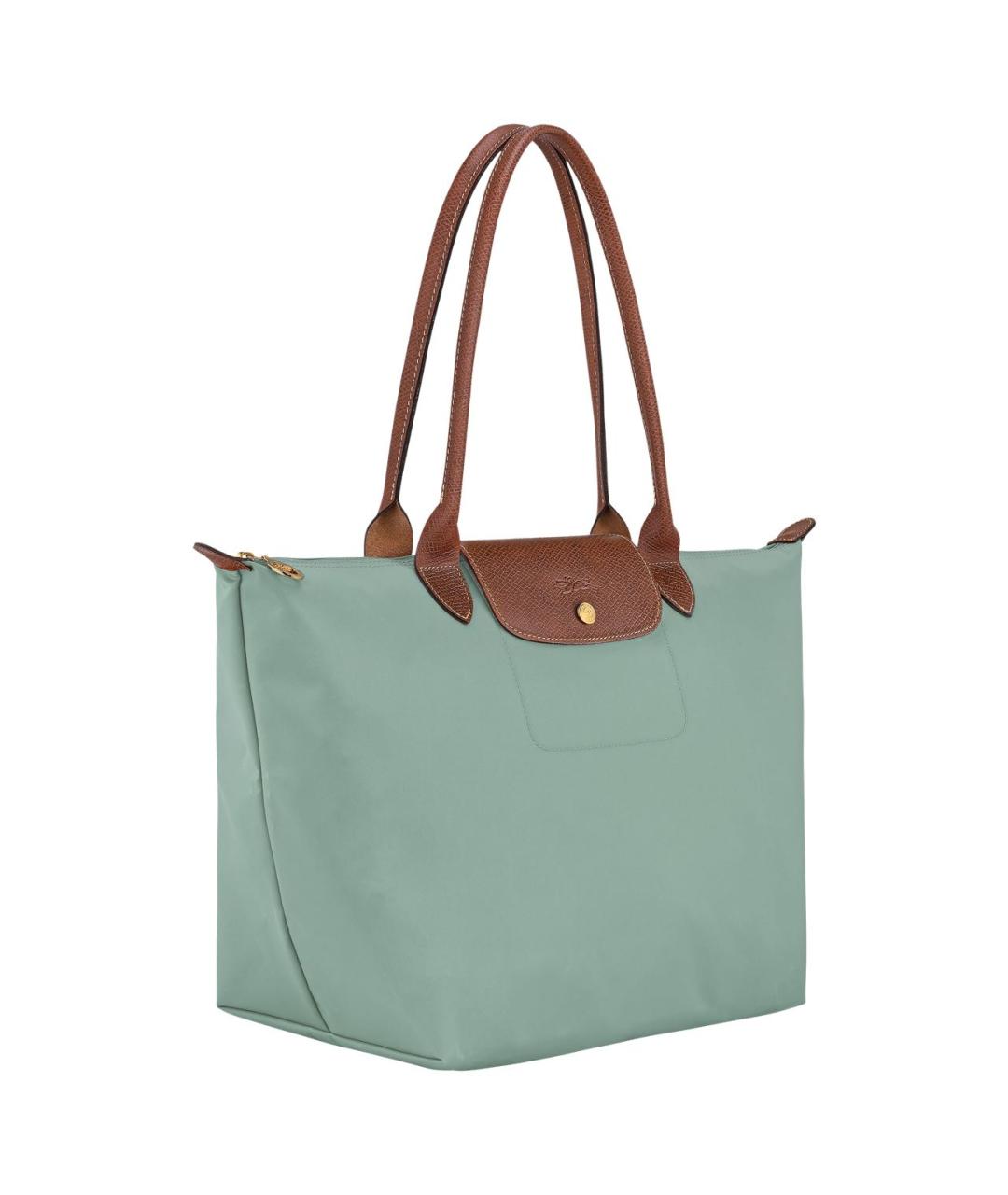LONGCHAMP Бирюзовая кожаная сумка тоут, фото 2