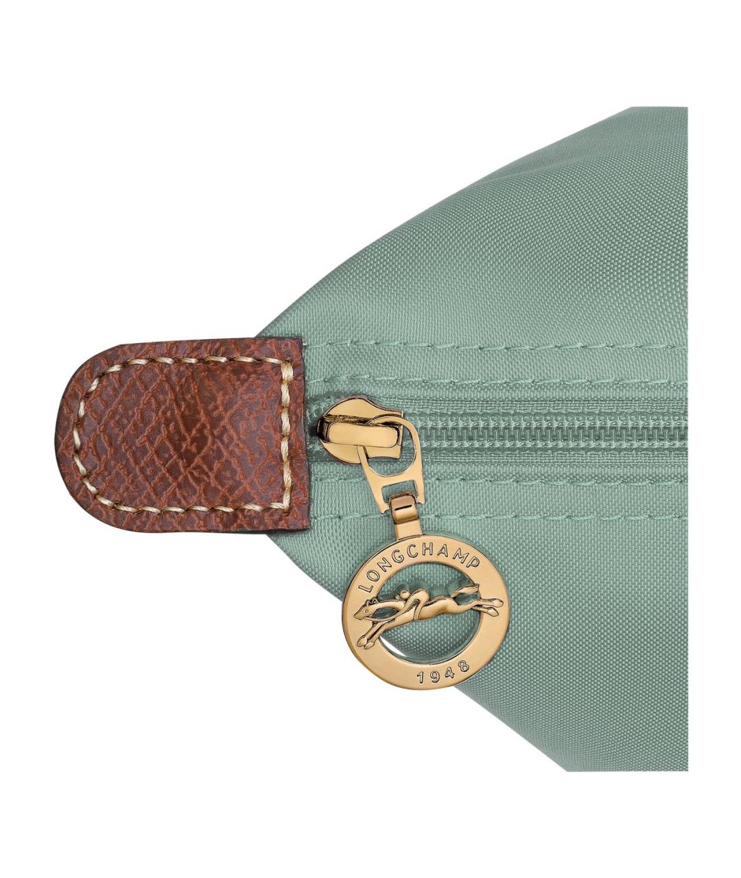 LONGCHAMP Бирюзовая кожаная сумка тоут, фото 5