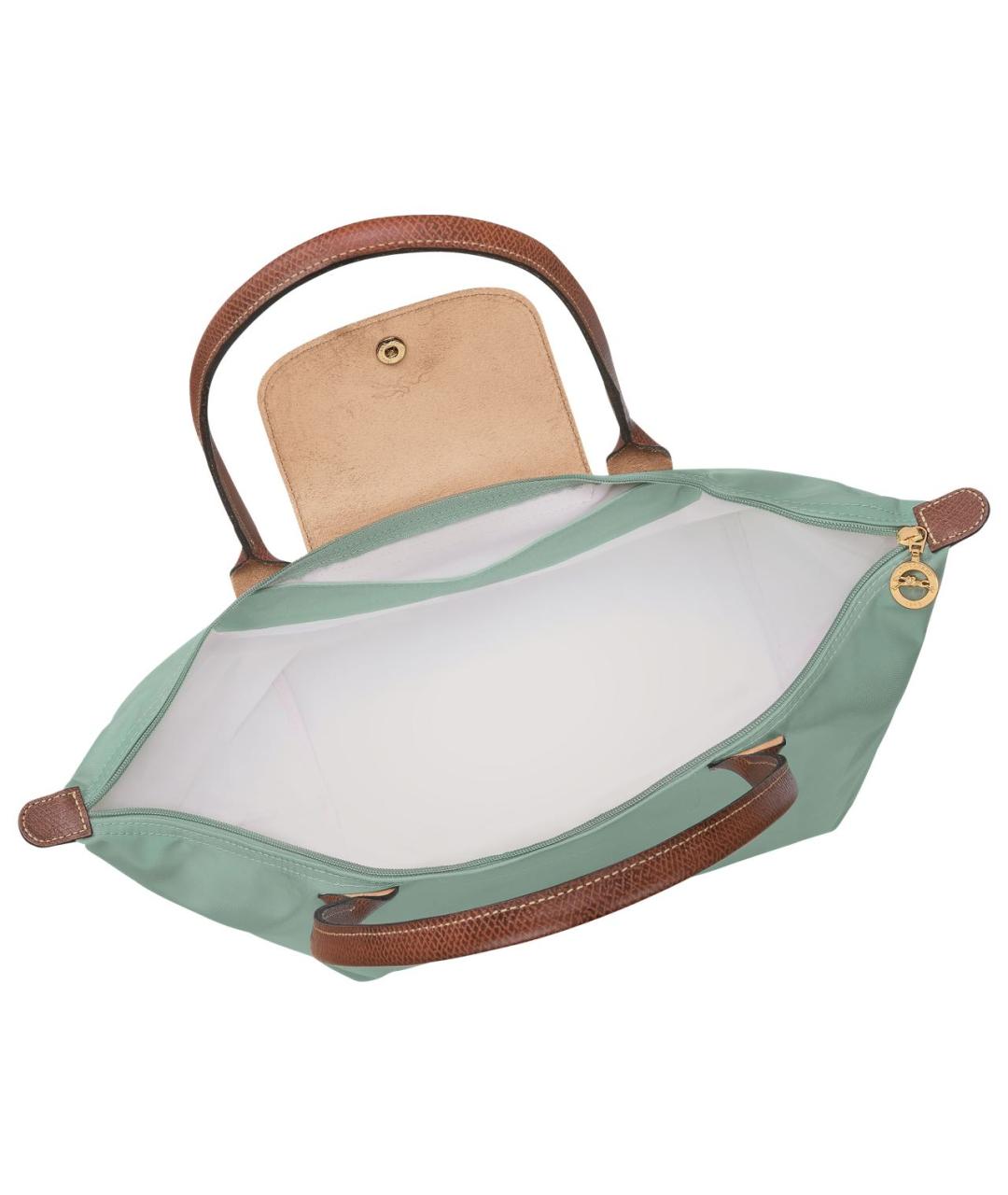 LONGCHAMP Бирюзовая кожаная сумка тоут, фото 4