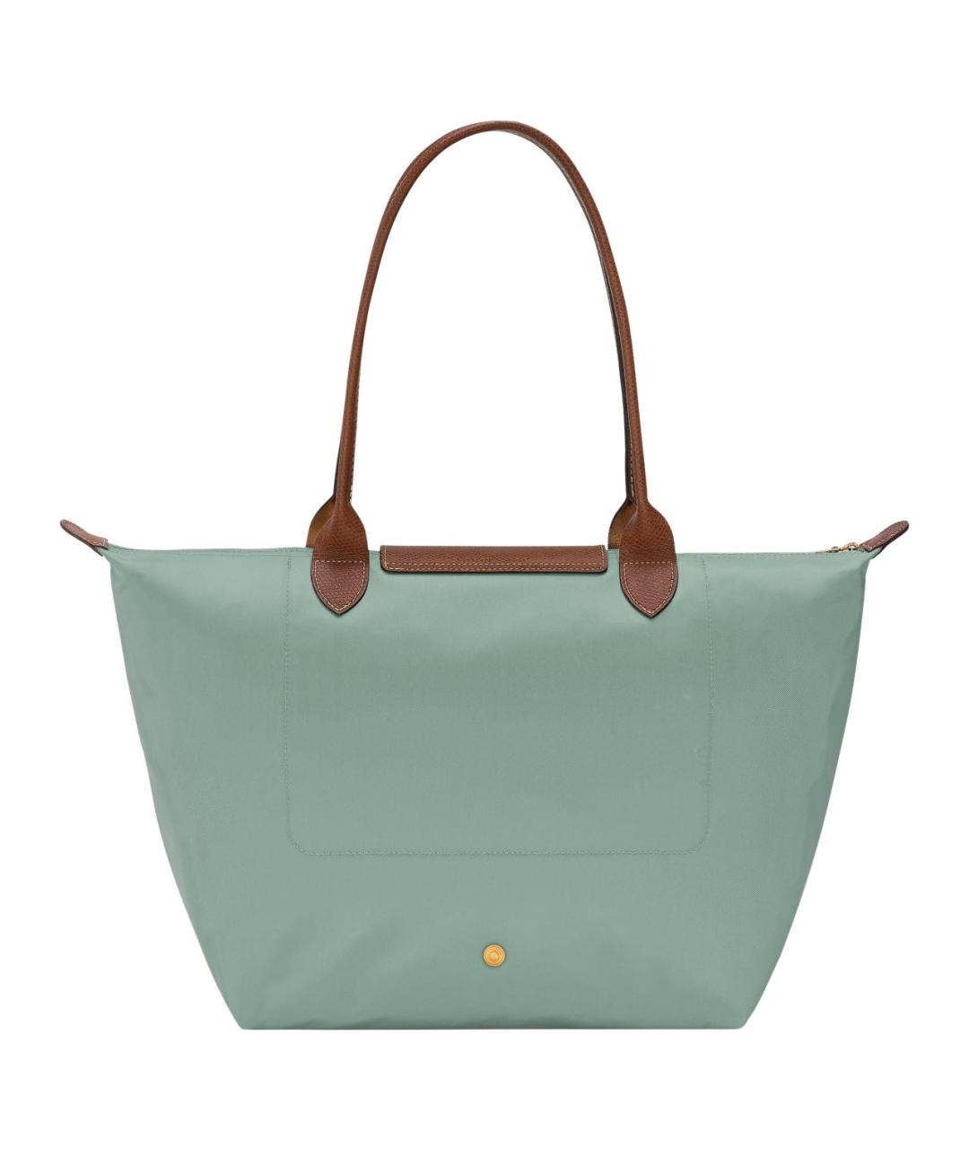 LONGCHAMP Бирюзовая кожаная сумка тоут, фото 3
