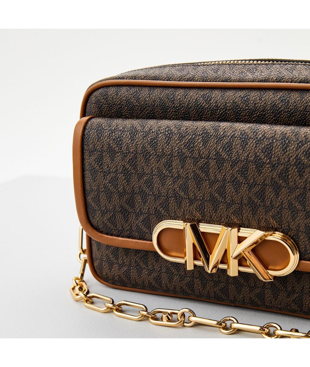 MICHAEL KORS Коричневая сумка через плечо из искусственной кожи, фото 3