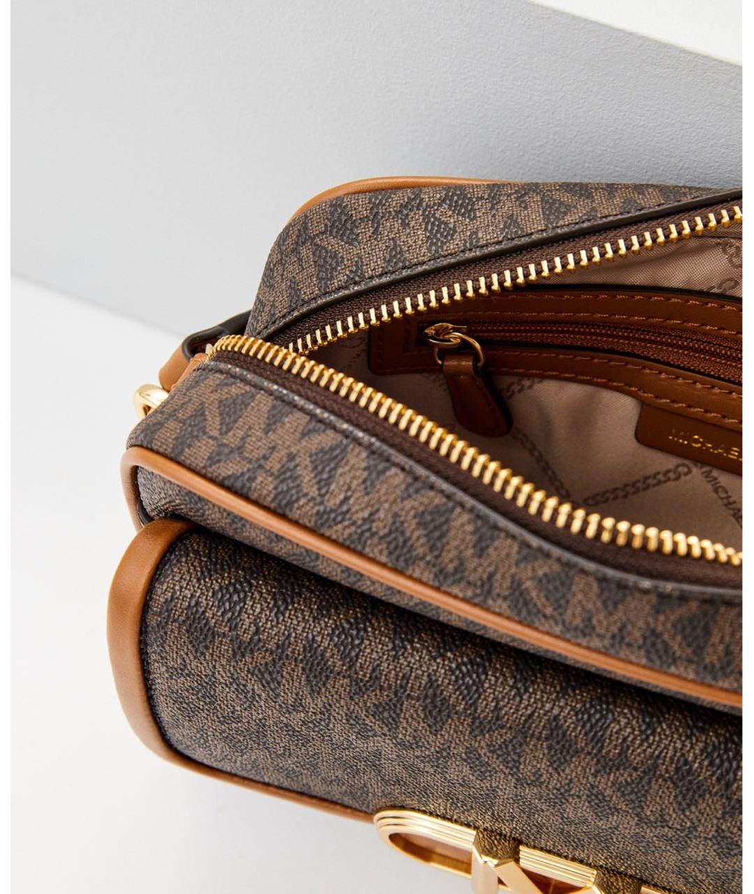 MICHAEL KORS Коричневая сумка через плечо из искусственной кожи, фото 4