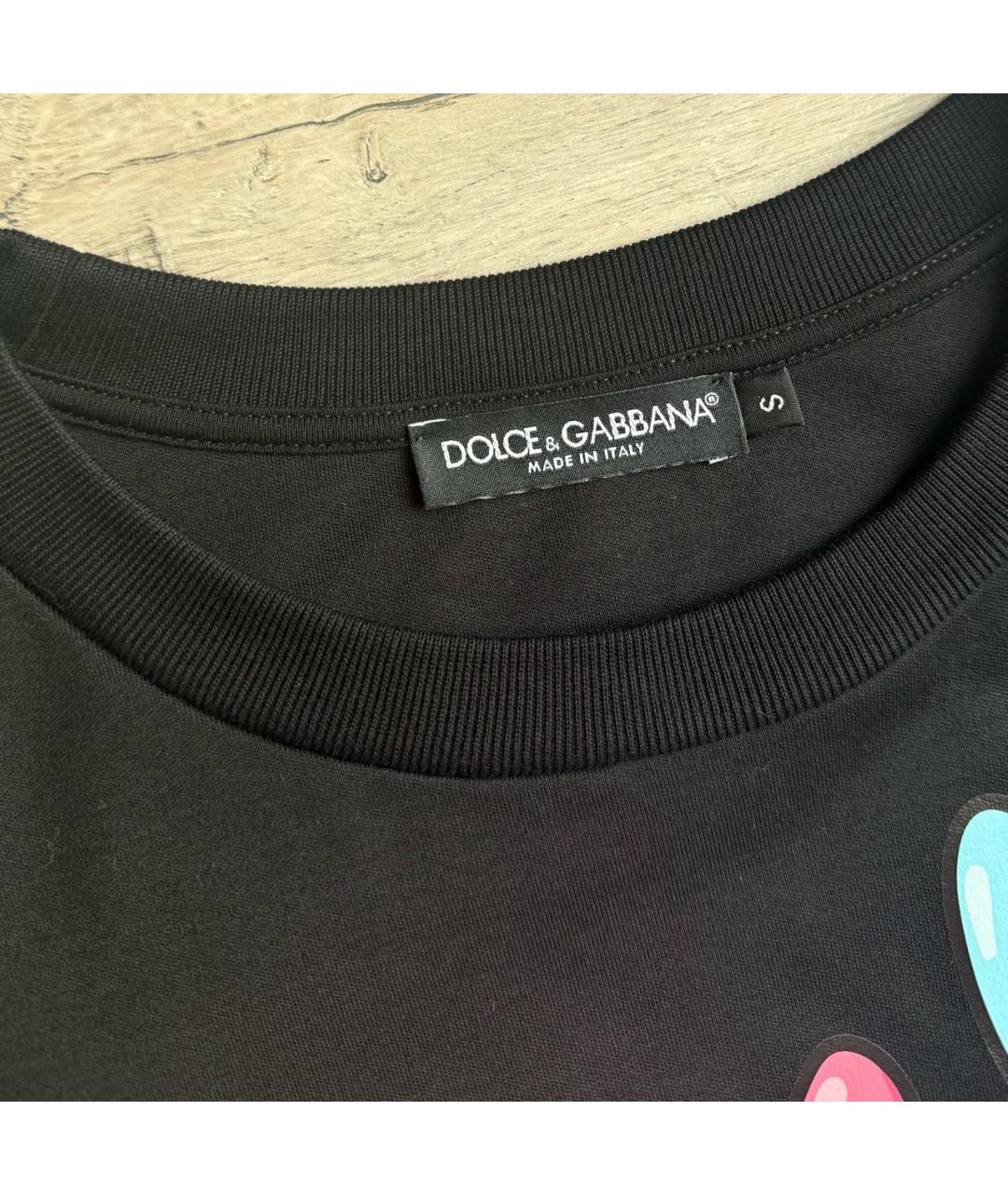 DOLCE&GABBANA Черная футболка, фото 3