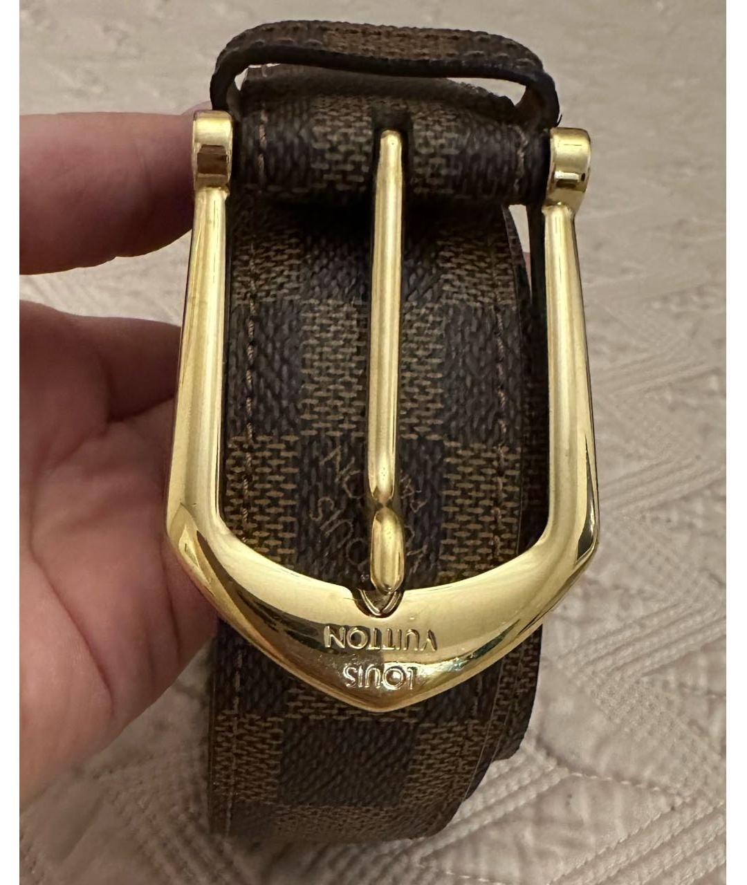 LOUIS VUITTON Коричневый ремень, фото 4