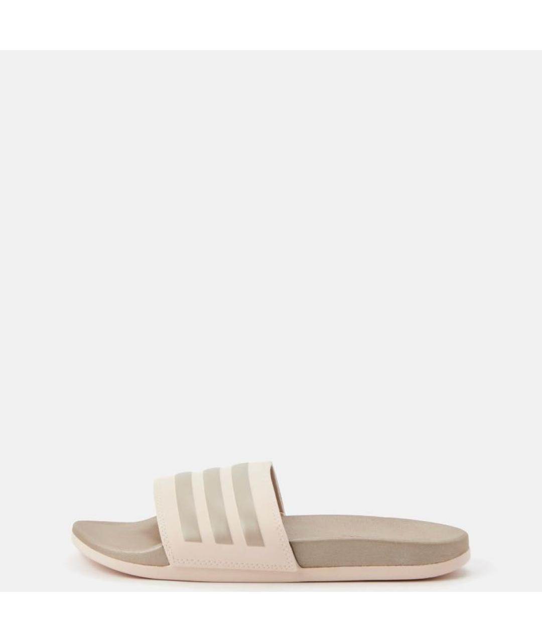 ADIDAS Бежевые резиновые шлепанцы, фото 2