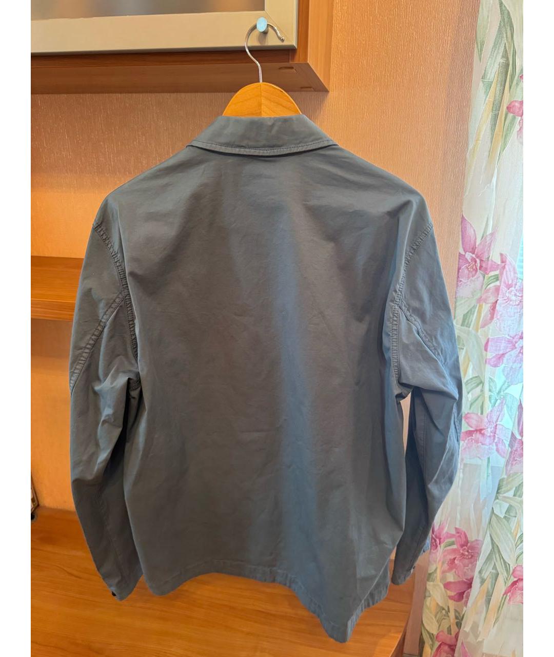 STONE ISLAND Голубая хлопко-эластановая куртка, фото 2