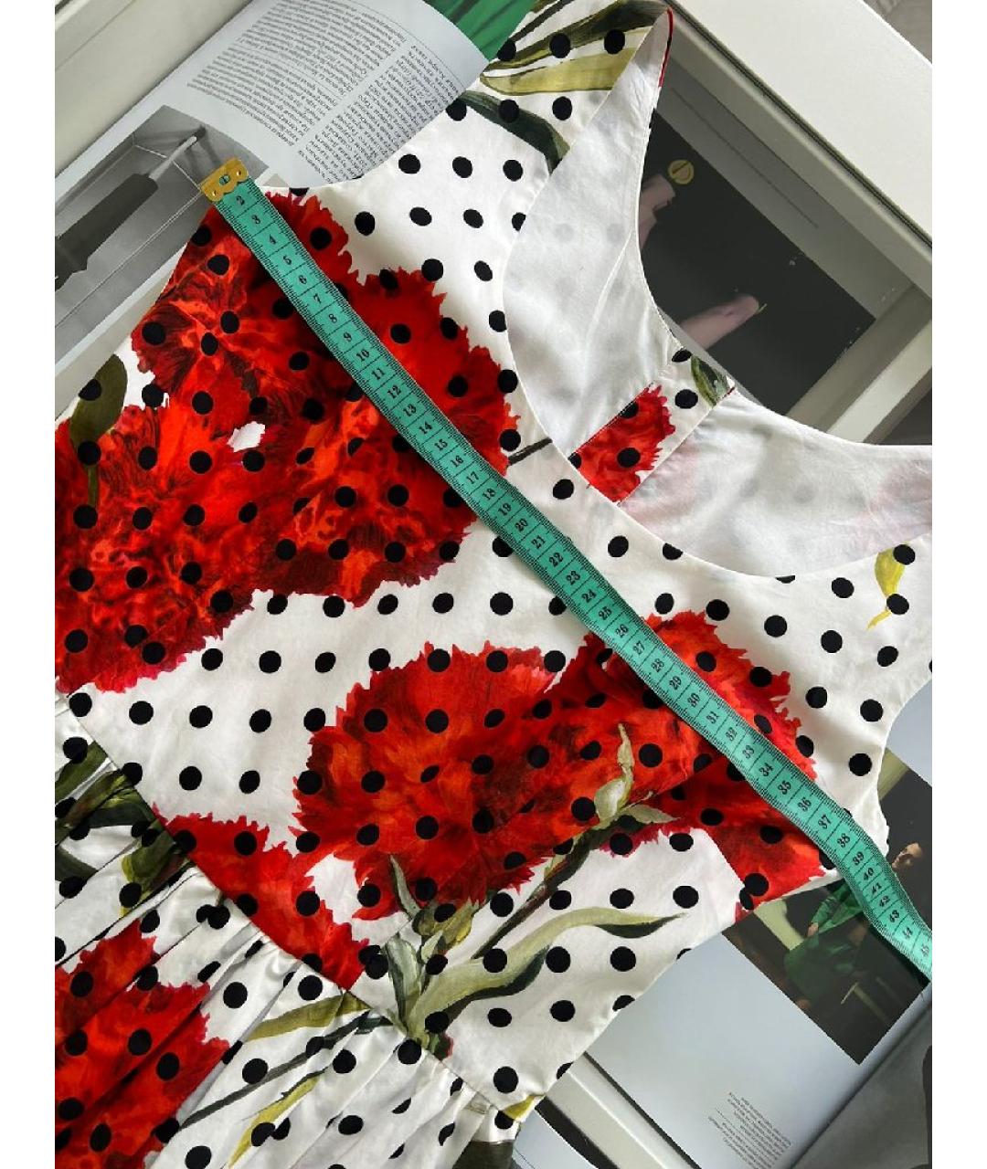 DOLCE&GABBANA Белое хлопковое повседневное платье, фото 5