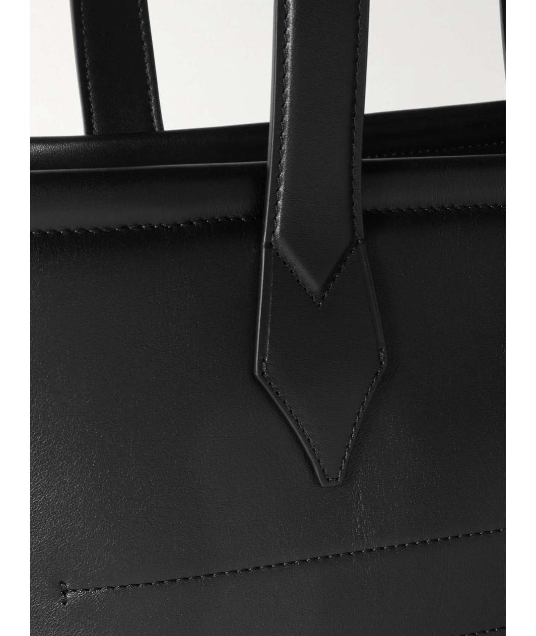 MONTBLANC Черная кожаная сумка тоут, фото 3