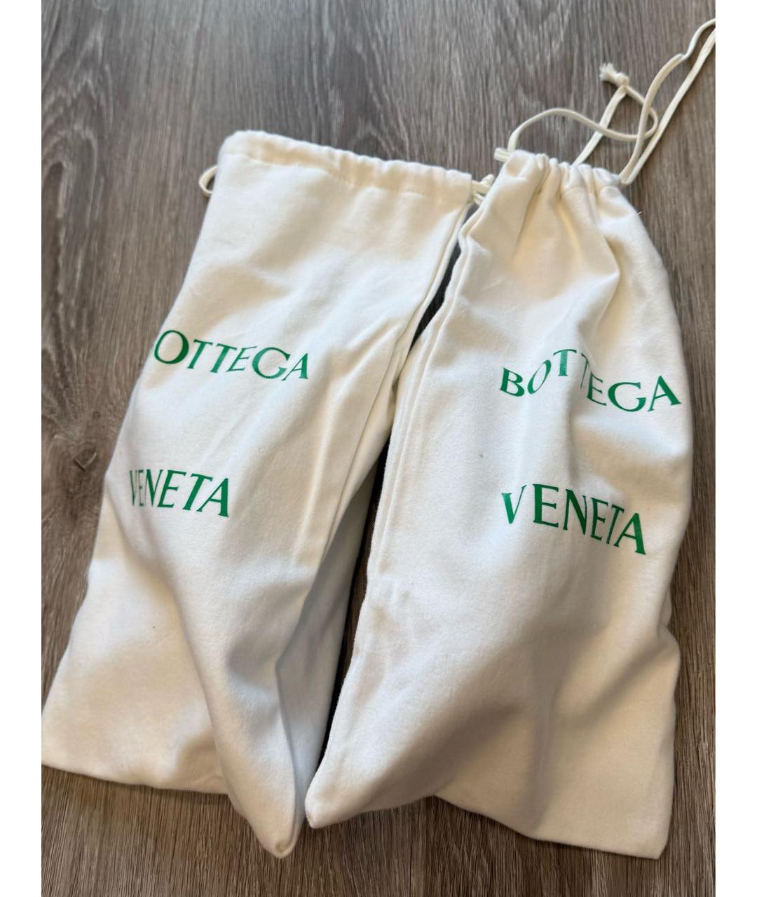 BOTTEGA VENETA Голубые кожаные босоножки, фото 4