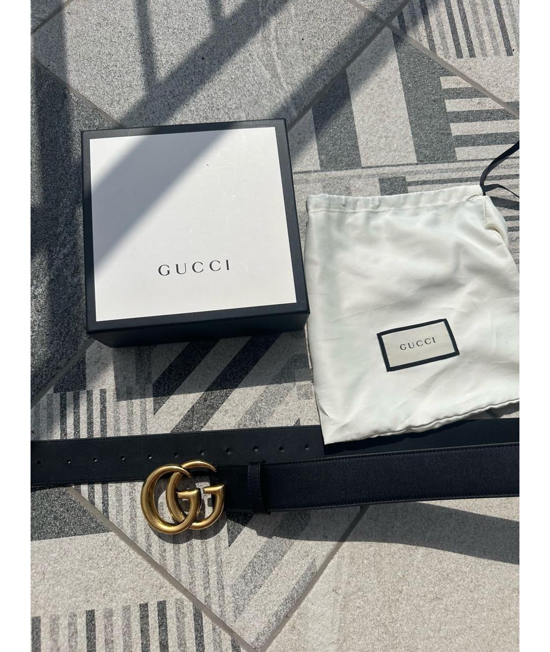 GUCCI Черный кожаный ремень, фото 6