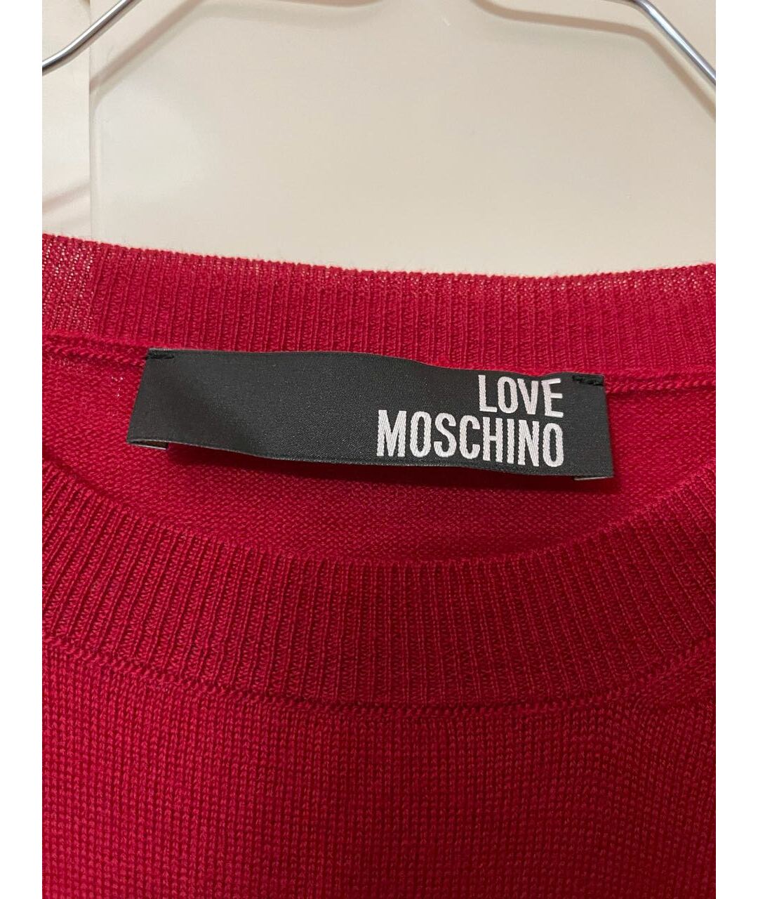 LOVE MOSCHINO Красный шерстяной джемпер / свитер, фото 3