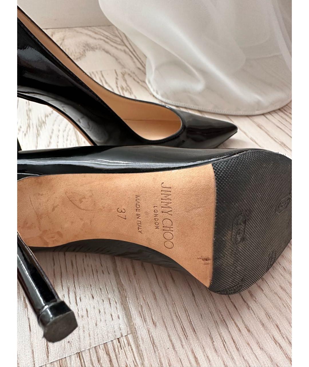 JIMMY CHOO Черные туфли из лакированной кожи, фото 6