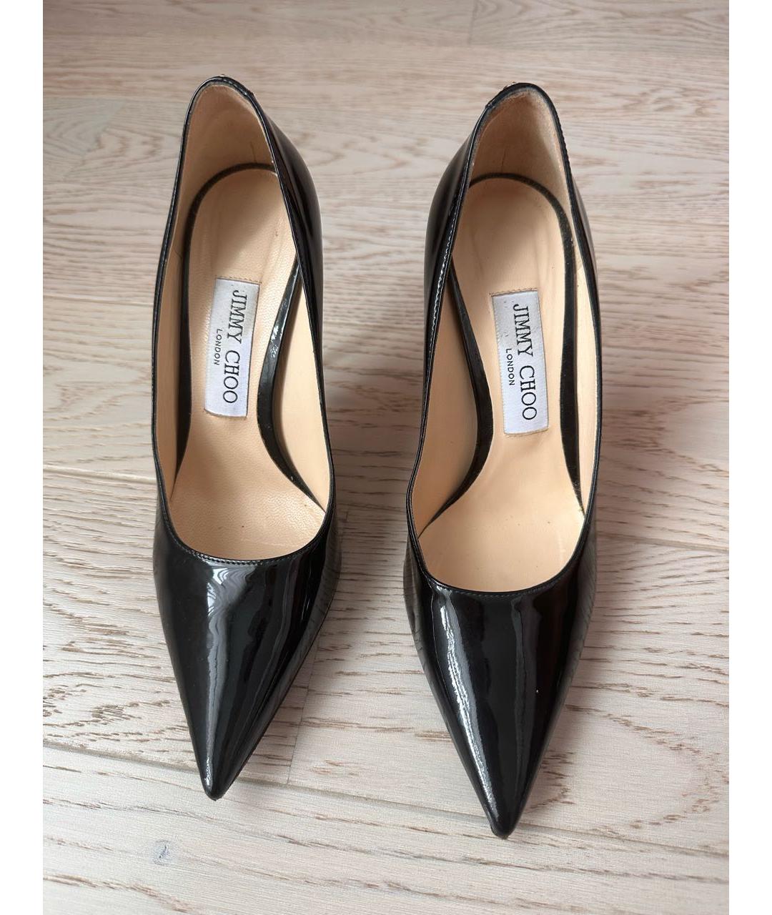 JIMMY CHOO Черные туфли из лакированной кожи, фото 5