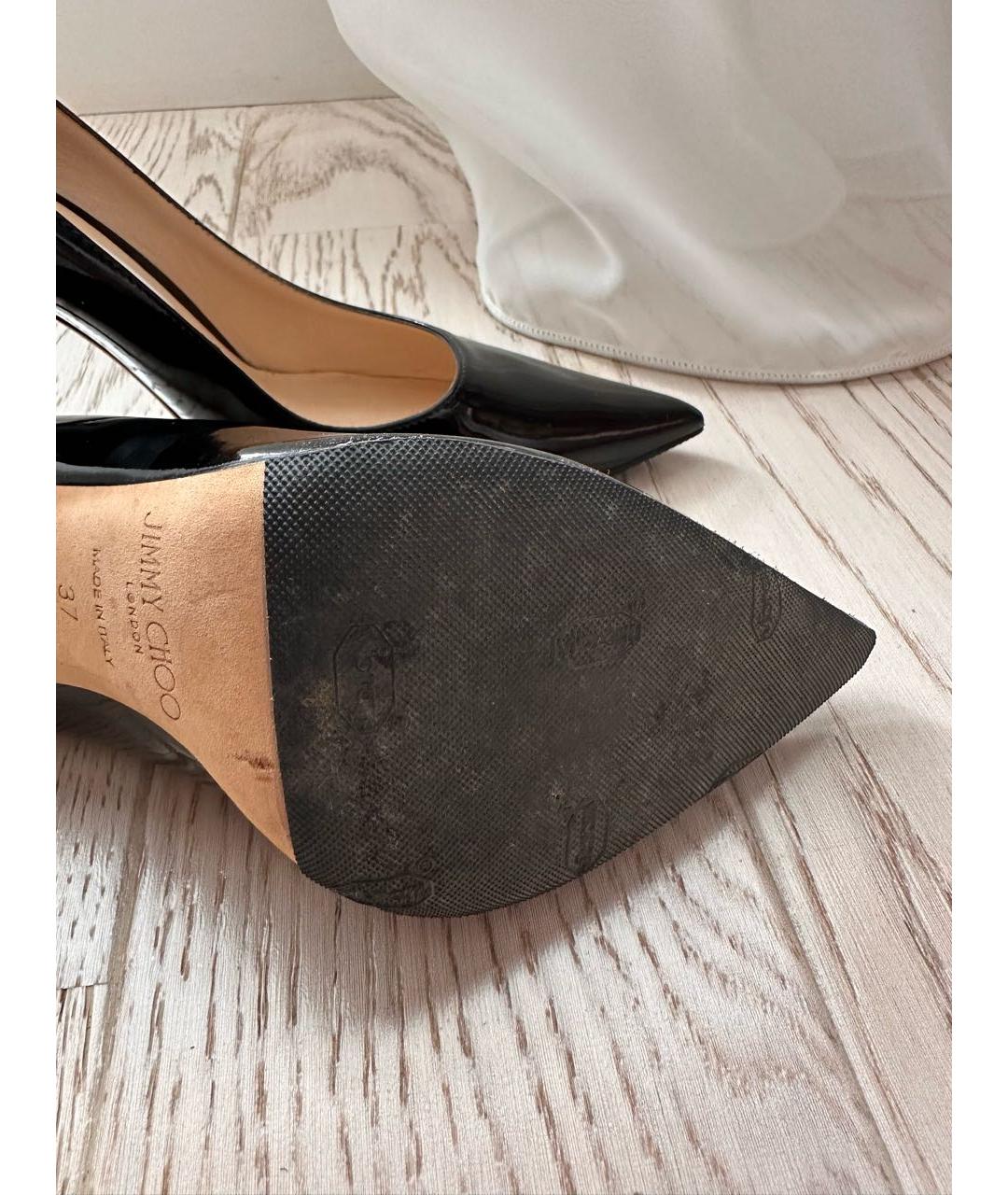 JIMMY CHOO Черные туфли из лакированной кожи, фото 7