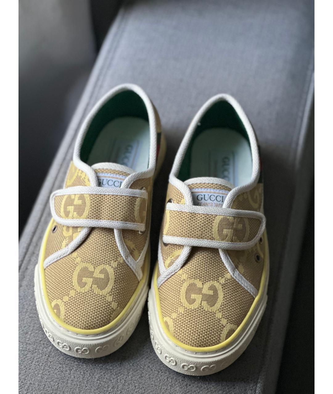 GUCCI Бежевые кеды, фото 2