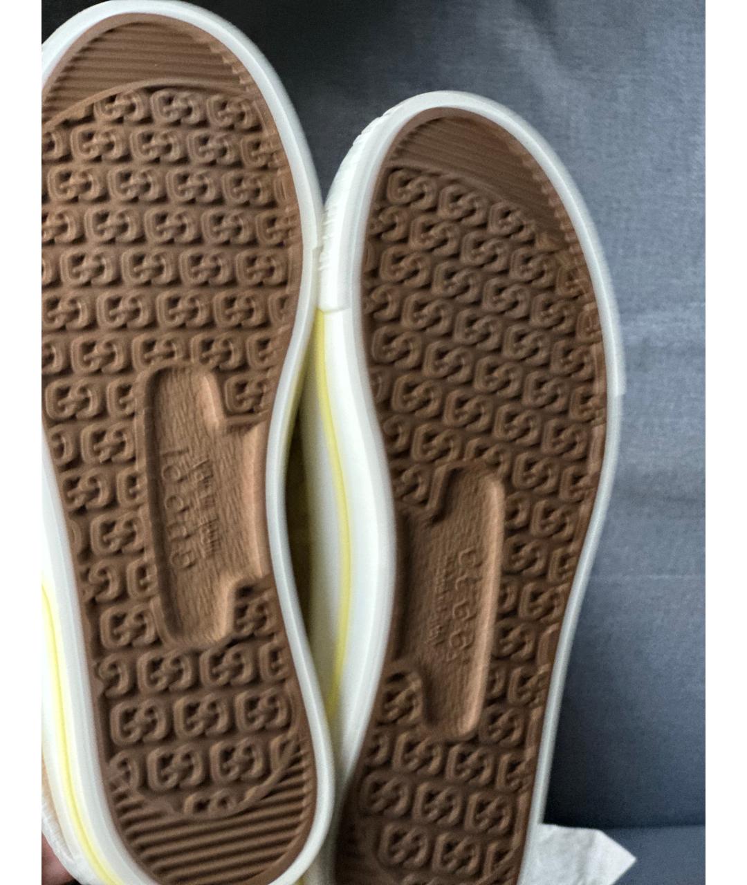 GUCCI Бежевые кеды, фото 4