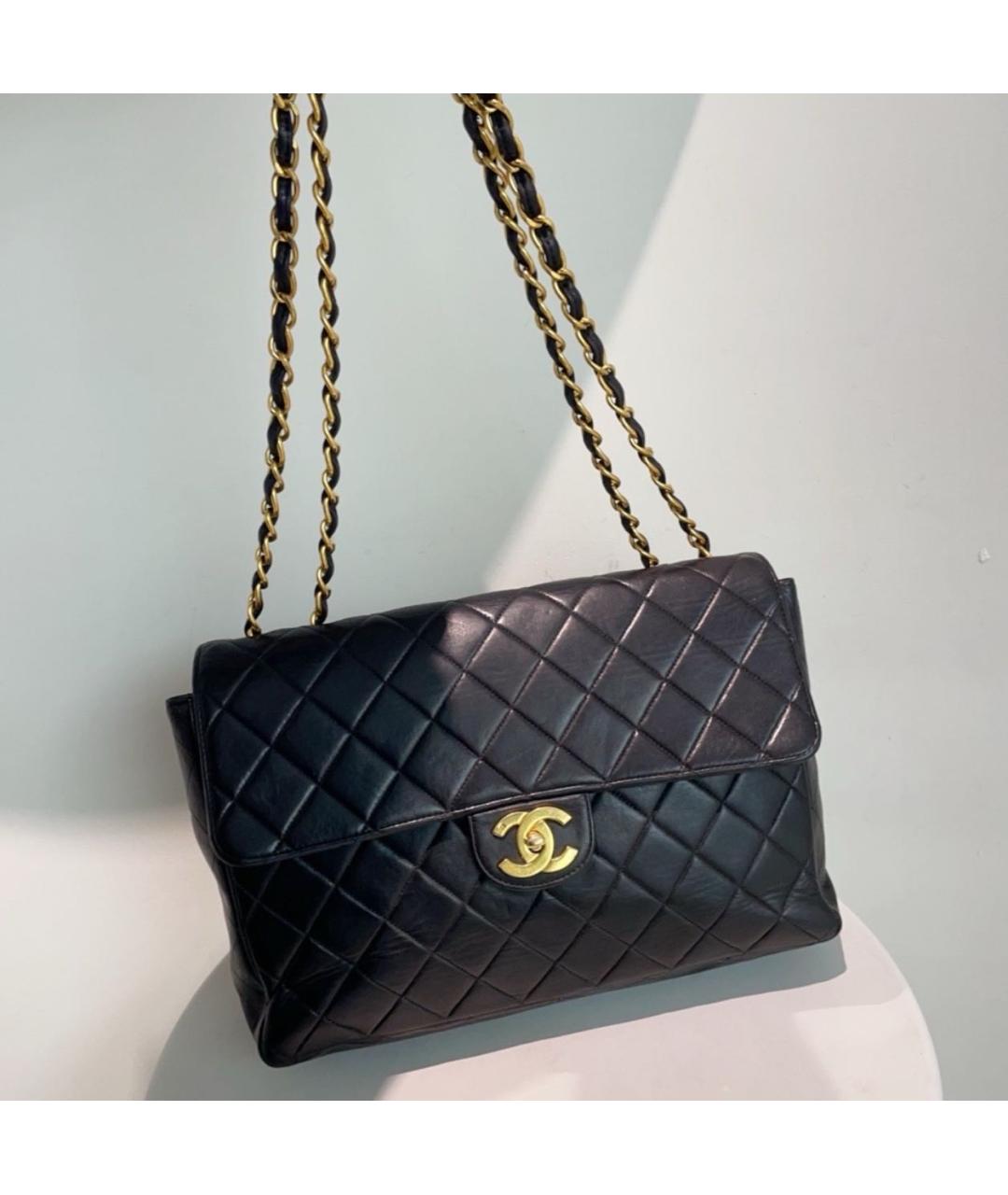 CHANEL Черная кожаная сумка через плечо, фото 3