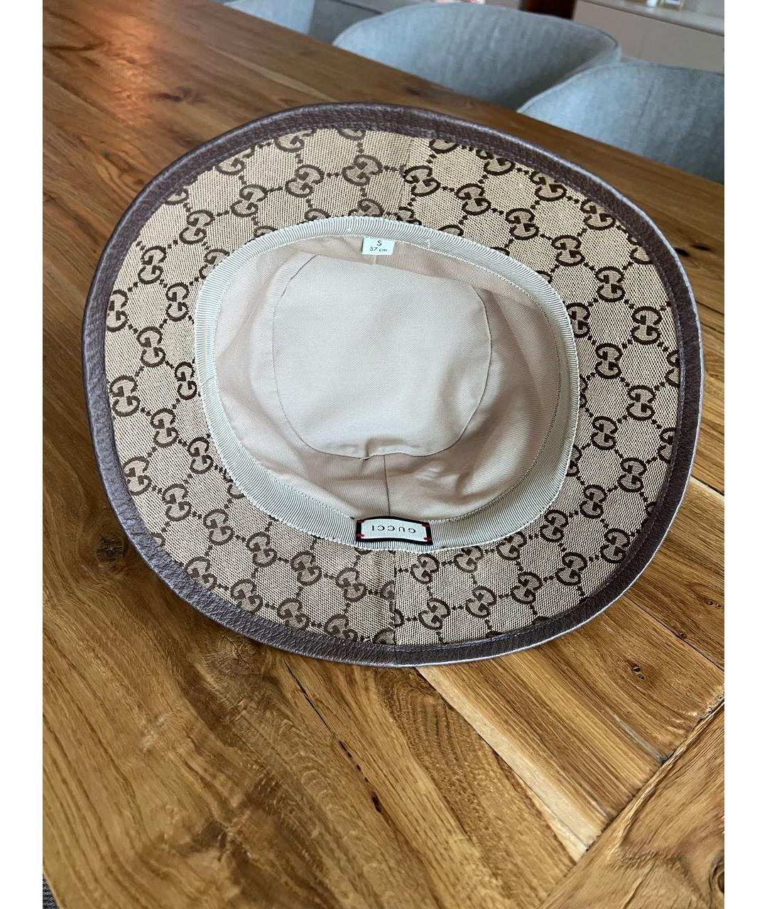 GUCCI Бежевая хлопковая панама, фото 4