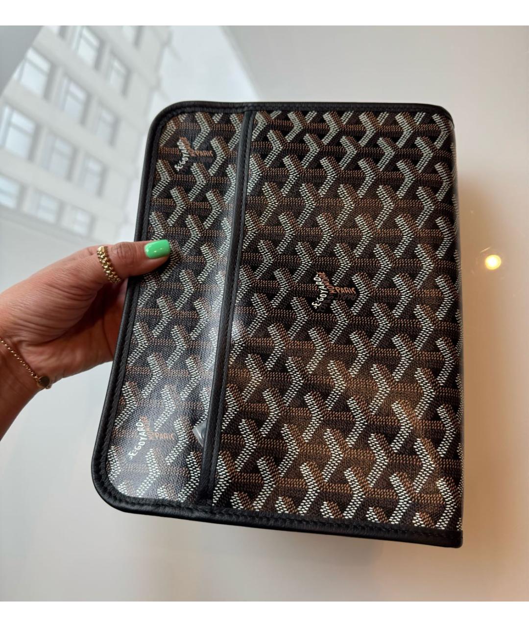 GOYARD Коричневая косметичка из искусственной кожи, фото 6