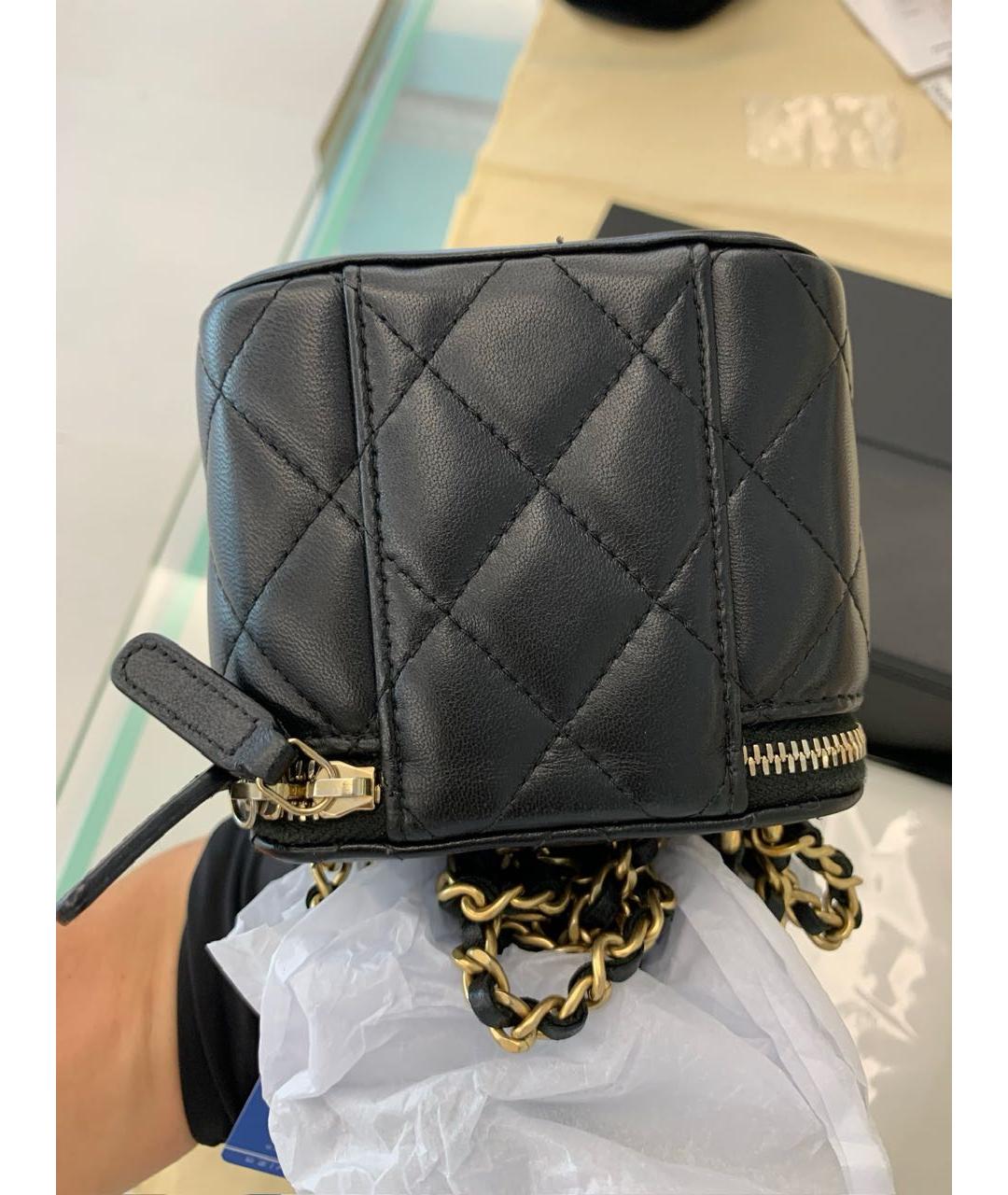 CHANEL Черная кожаная сумка через плечо, фото 4