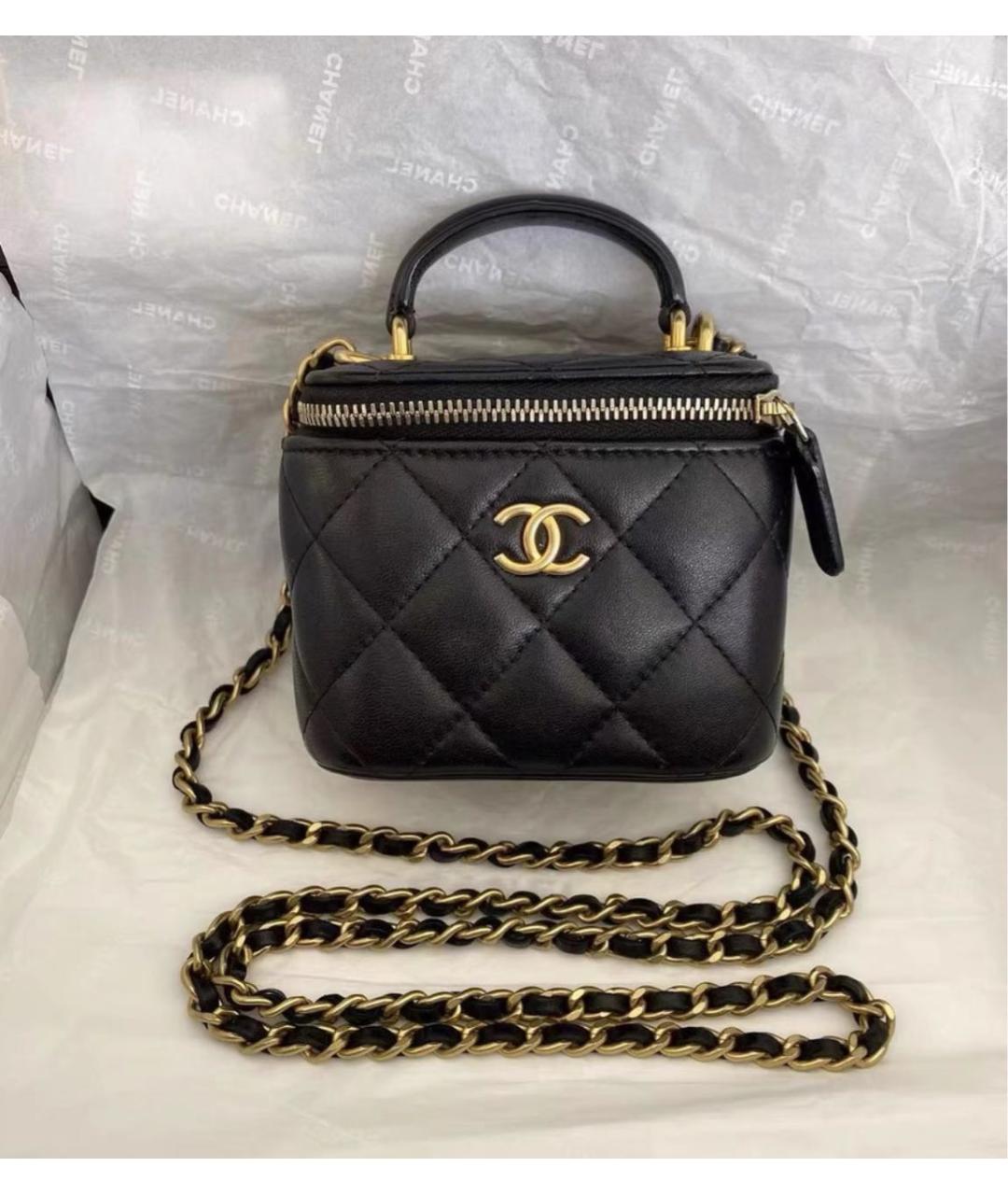 CHANEL Черная кожаная сумка через плечо, фото 2
