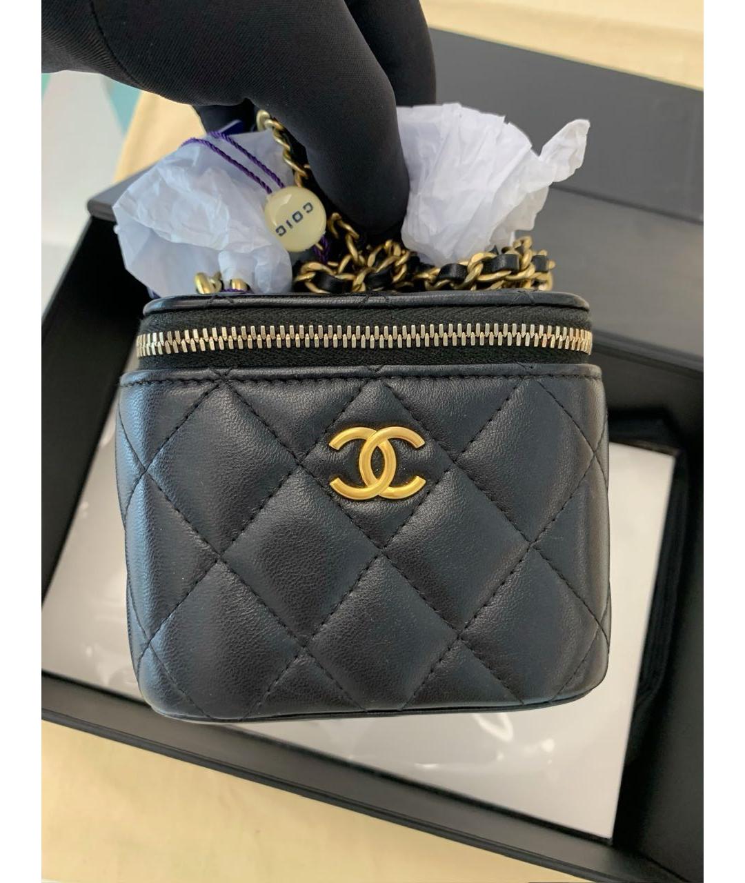 CHANEL Черная кожаная сумка через плечо, фото 3
