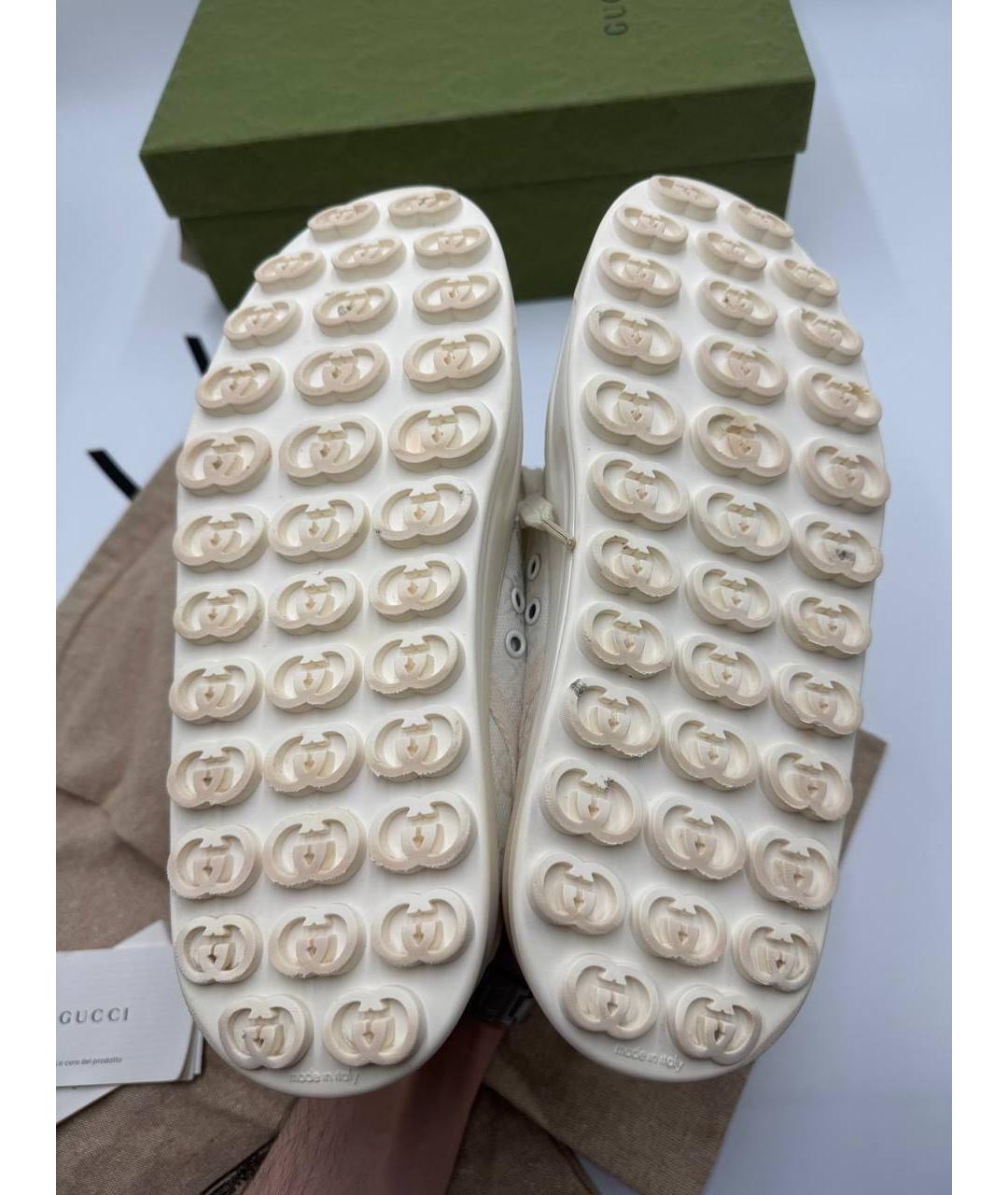 GUCCI Бежевые кроссовки, фото 4