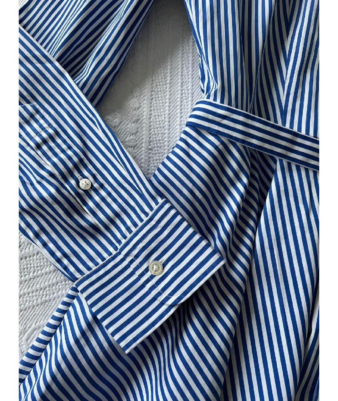 POLO RALPH LAUREN Синее хлопковое повседневное платье, фото 4
