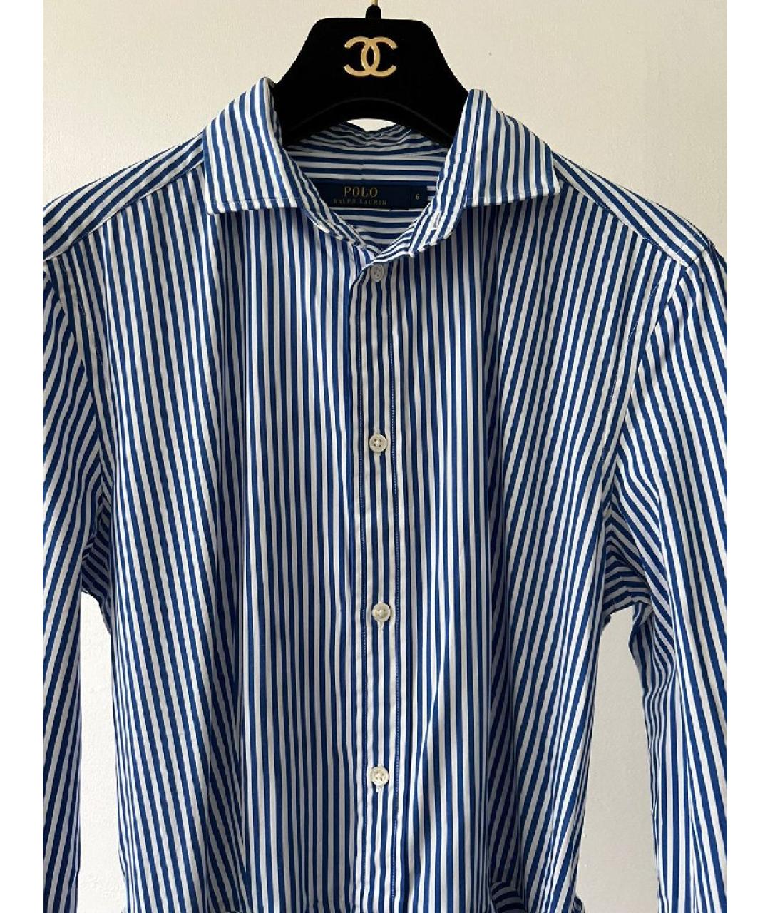 POLO RALPH LAUREN Синее хлопковое повседневное платье, фото 3