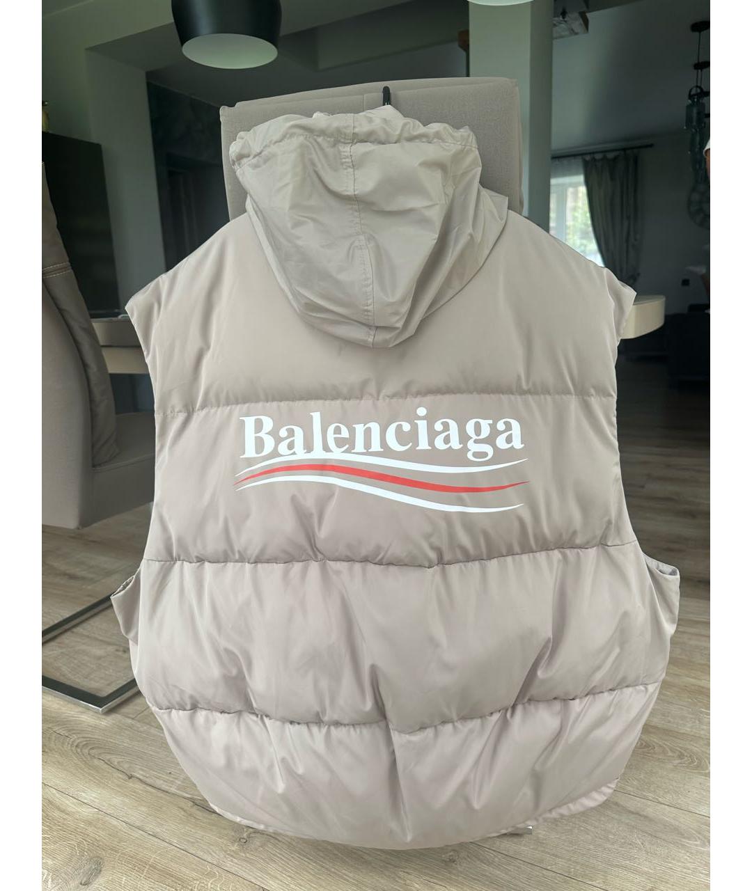 BALENCIAGA Бежевый полиэстеровый жилет, фото 2