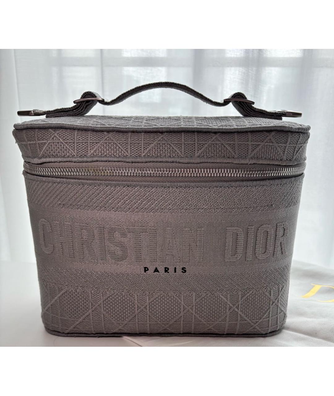 CHRISTIAN DIOR Серая тканевая косметичка, фото 7