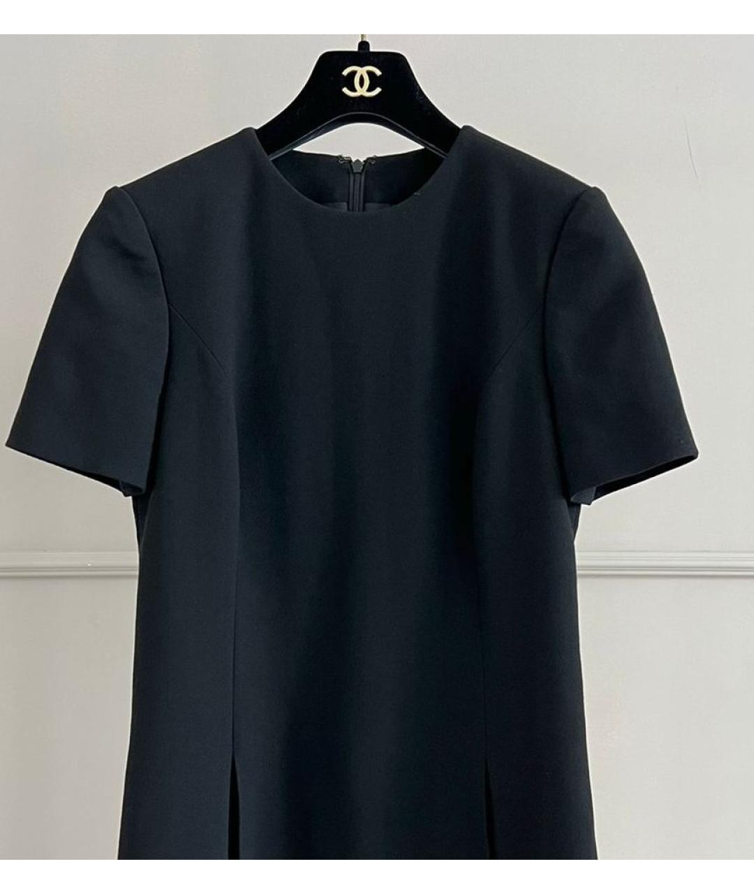 SAINT LAURENT Черное шерстяное платье, фото 3