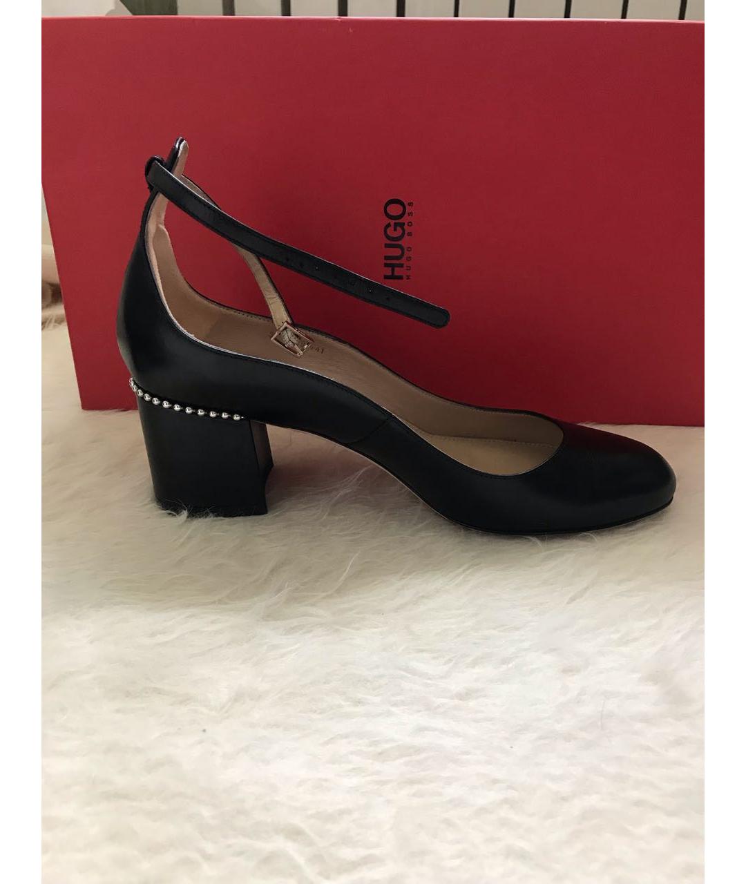 HUGO BOSS Черные кожаные туфли, фото 8