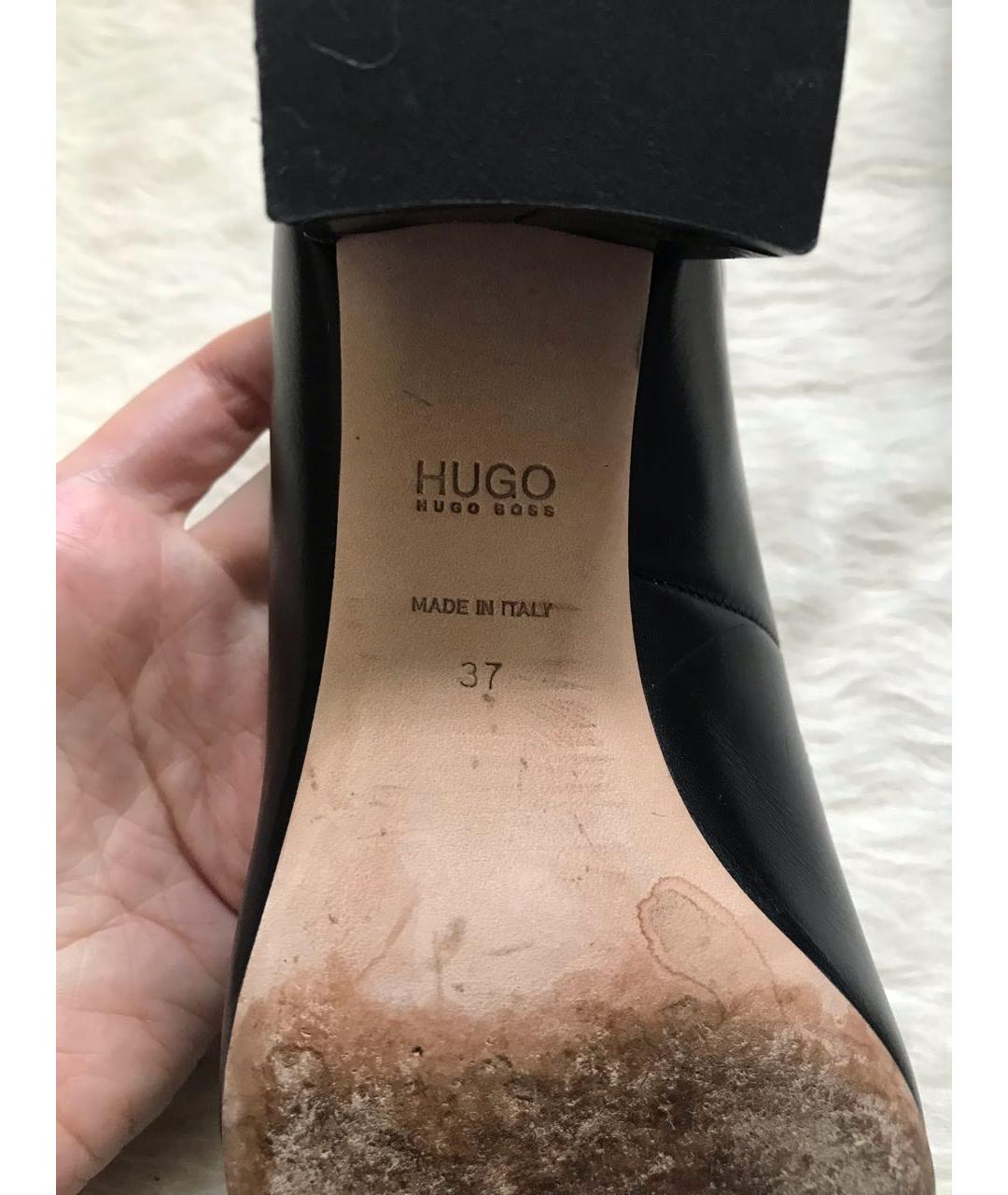 HUGO BOSS Черные кожаные туфли, фото 5