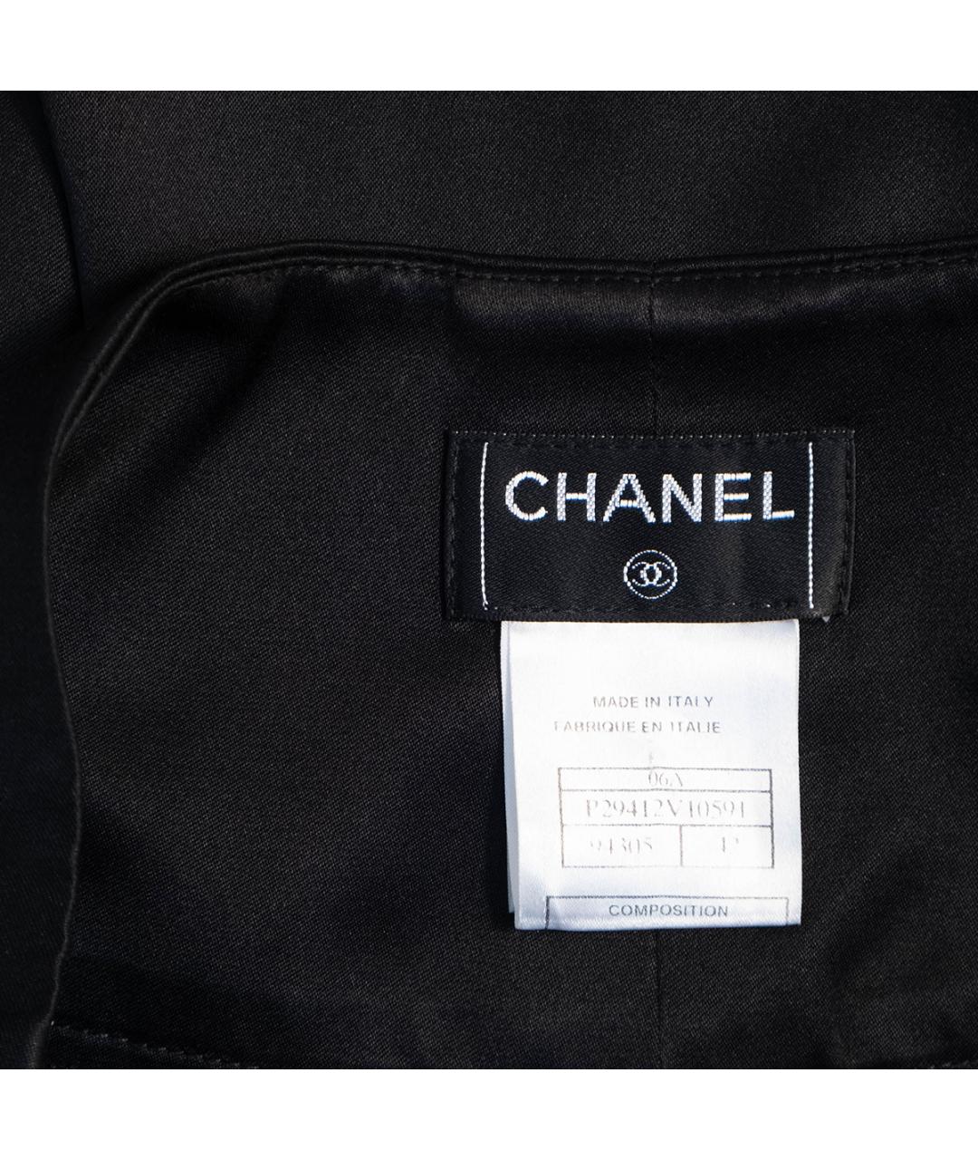 CHANEL Черные шелковые брюки широкие, фото 3