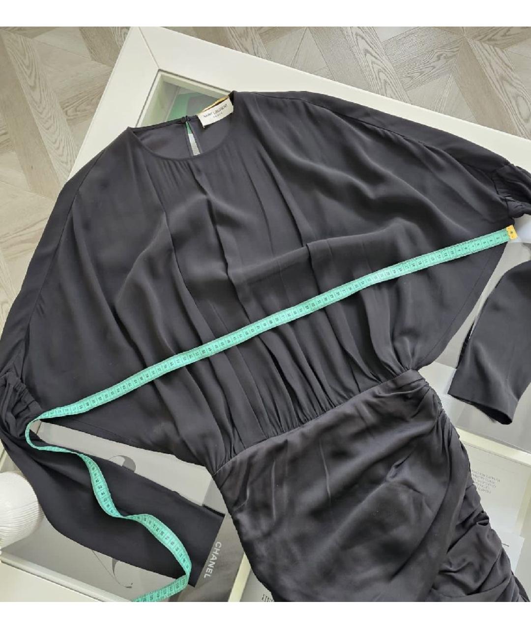 SAINT LAURENT Черное хлопковое платье, фото 6