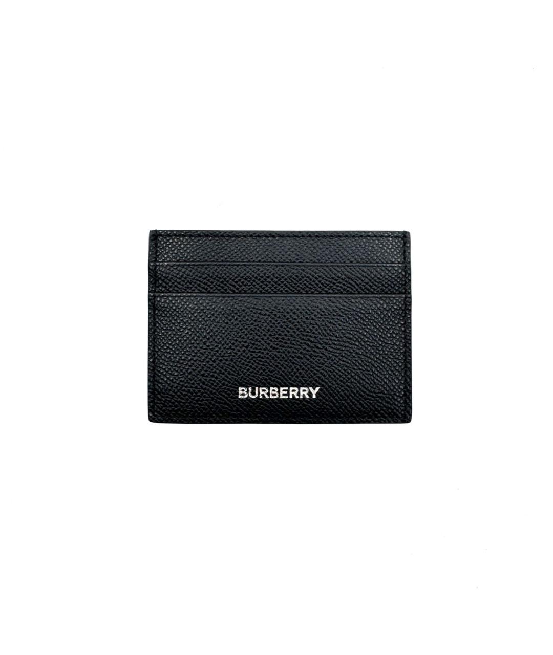 BURBERRY Черный кожаный кардхолдер, фото 1