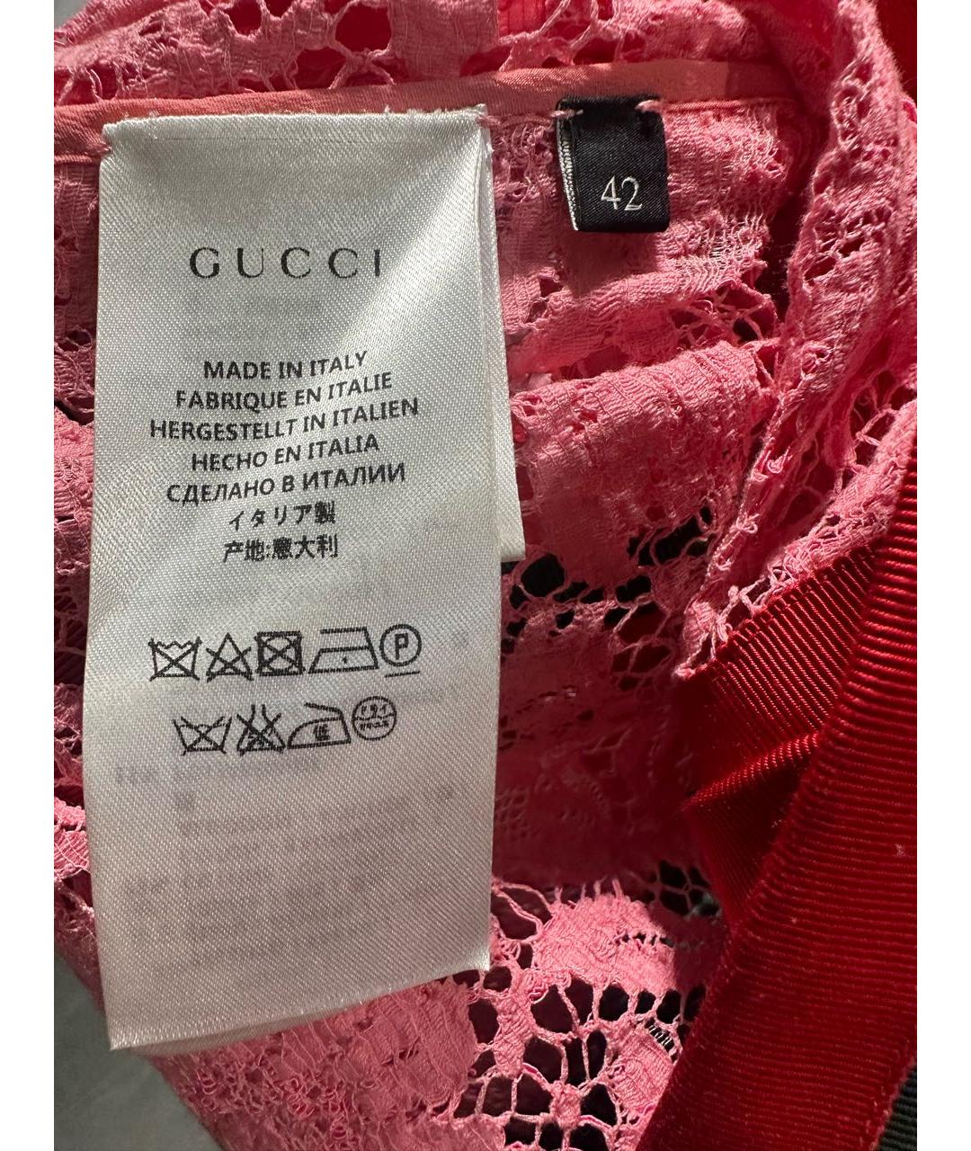 GUCCI Фуксия хлопковая рубашка, фото 3