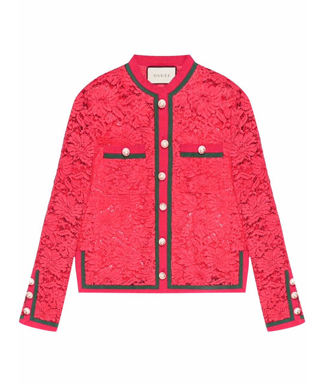 GUCCI Фуксия хлопковая рубашка, фото 1