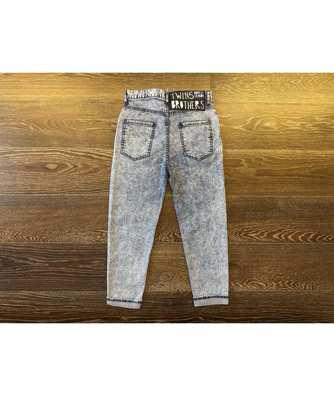 DSQUARED2 Темно-синие хлопко-эластановые джинсы скинни, фото 2