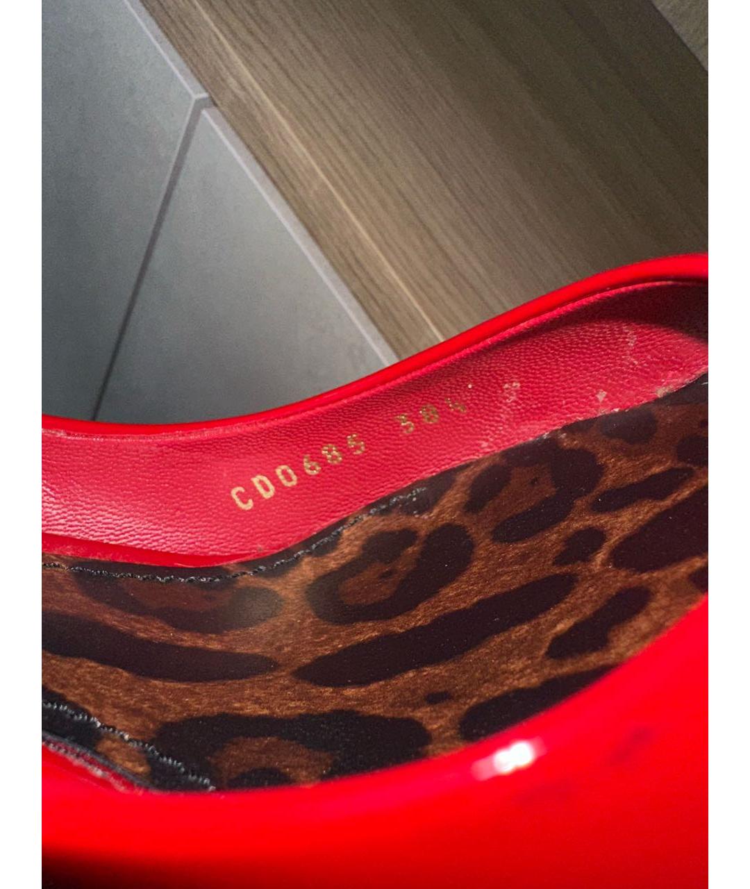 DOLCE&GABBANA Красные туфли из лакированной кожи, фото 6