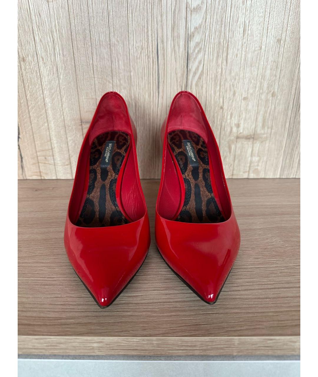 DOLCE&GABBANA Красные туфли из лакированной кожи, фото 2