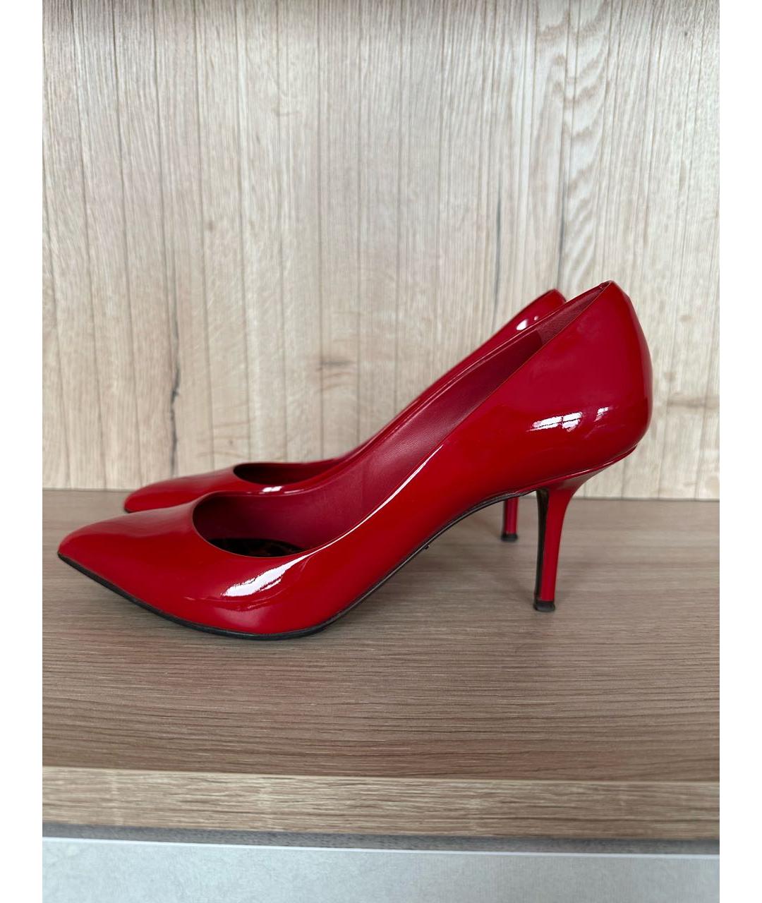 DOLCE&GABBANA Красные туфли из лакированной кожи, фото 8