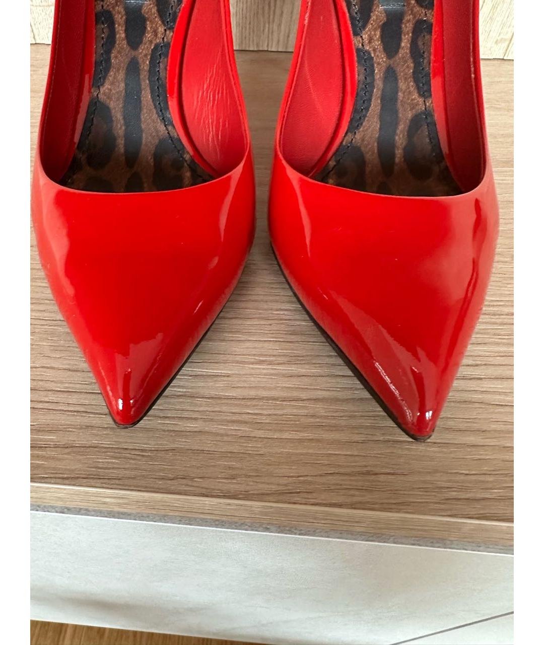 DOLCE&GABBANA Красные туфли из лакированной кожи, фото 5