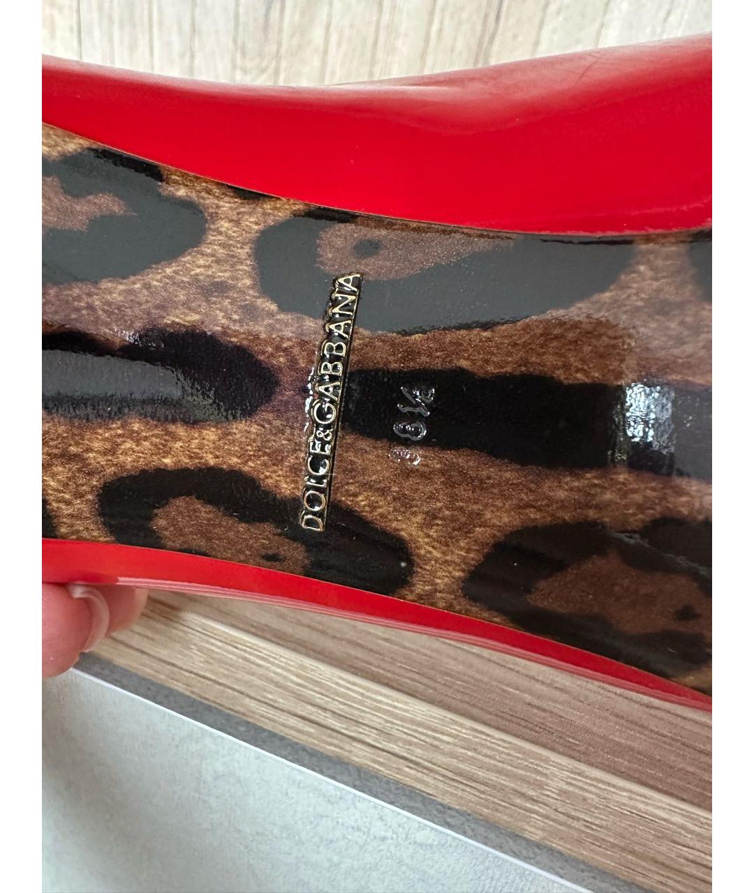 DOLCE&GABBANA Красные туфли из лакированной кожи, фото 7