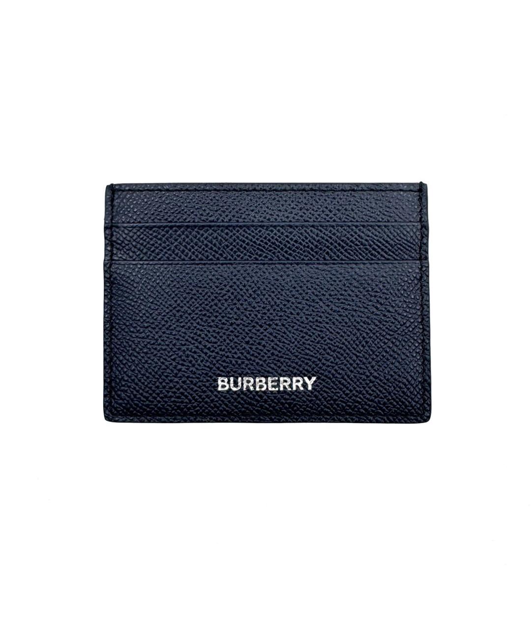 BURBERRY Синий кожаный кардхолдер, фото 1