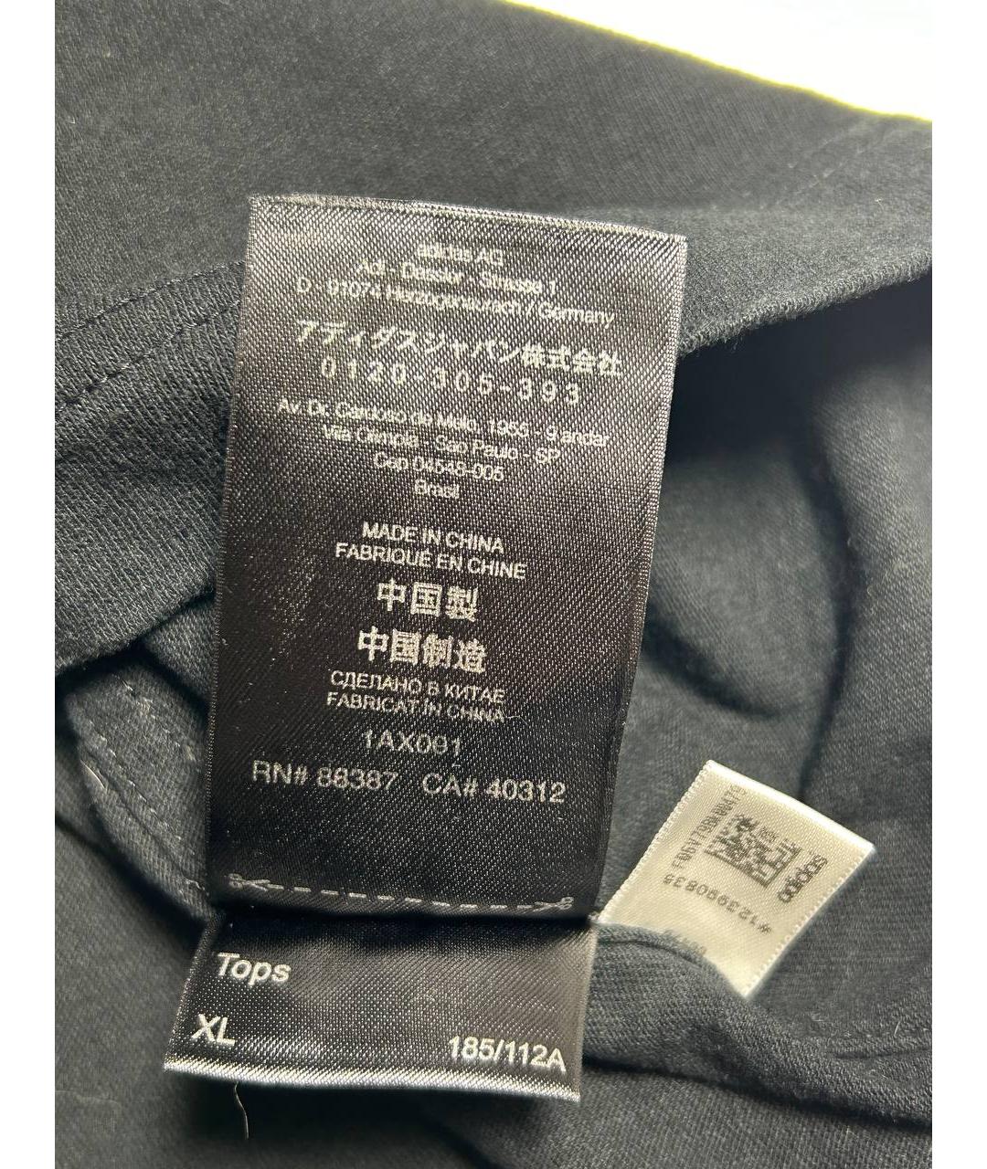 Y-3 Черная хлопковая футболка, фото 7