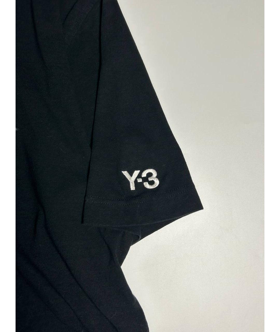 Y-3 Черная хлопковая футболка, фото 5