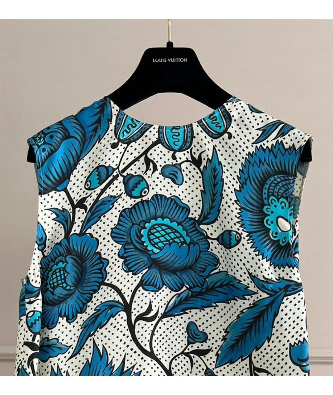 GUCCI Голубое шелковое платье, фото 3